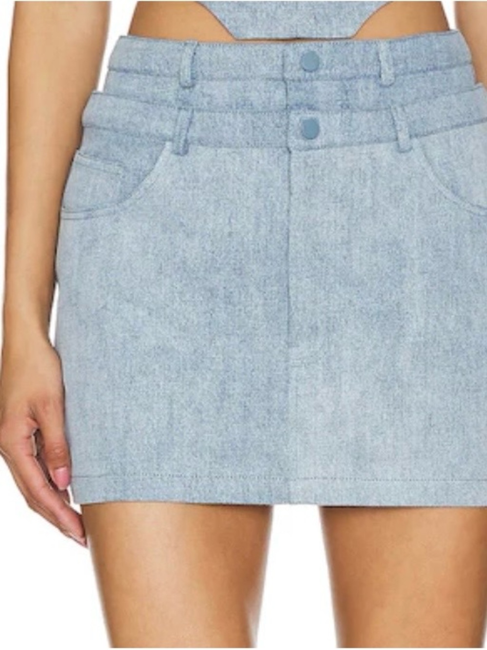 NONchalant Camden Denim Mini Skirt